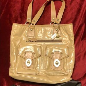 Coach Patent Leather Brief case Bag